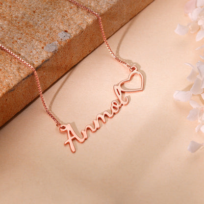 Rose Gold Personalised Life Partner Pendant