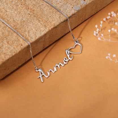 Silver Personalised Life Partner Pendant