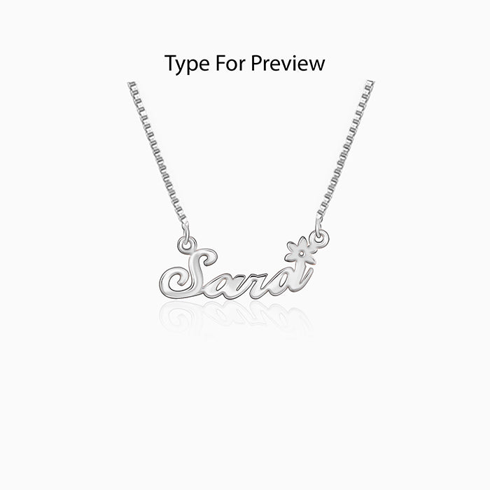 Silver Personalised Self Love Pendant