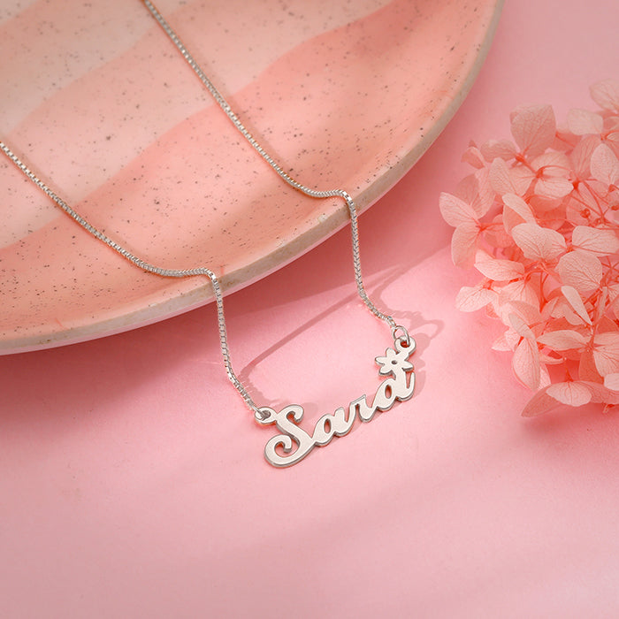 Silver Personalised Self Love Pendant