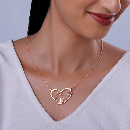 Rose Gold Personalised Forever Yours Pendant