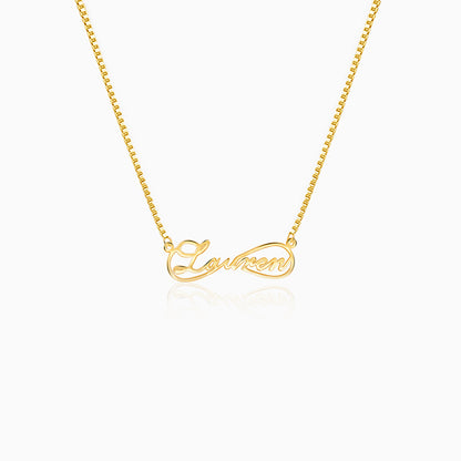 Golden Personalised Infinite Promises Pendant