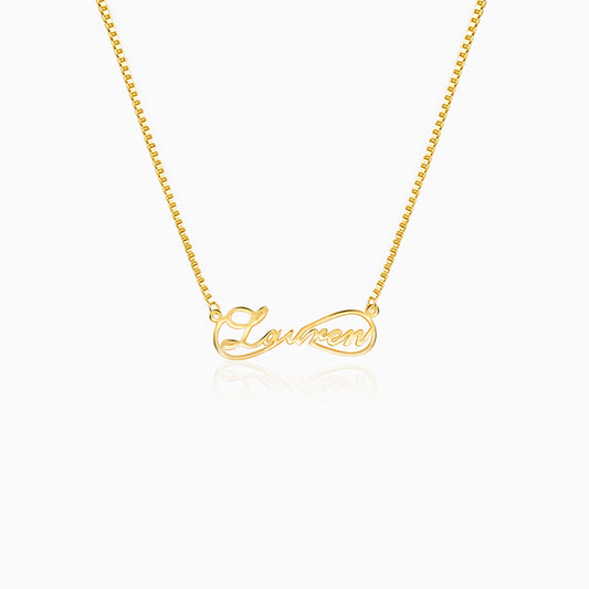 Golden Personalised Infinite Promises Pendant