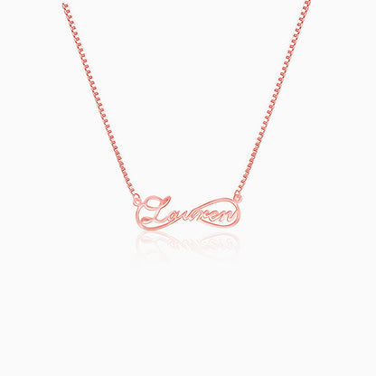 Rose Gold Personalised Infinite Promises Pendant