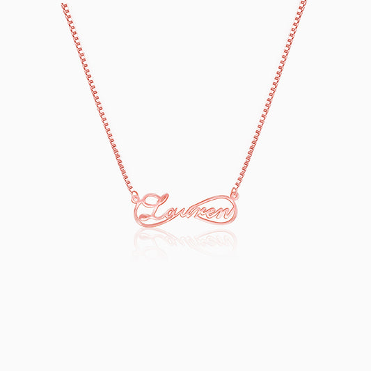 Rose Gold Personalised Infinite Promises Pendant