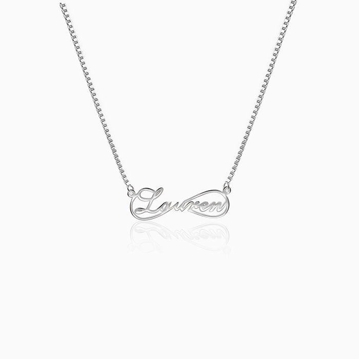 Silver Personalised Infinite Promises Pendant