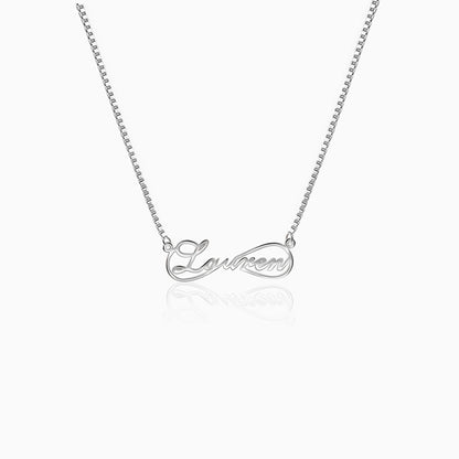 Silver Personalised Infinite Promises Pendant