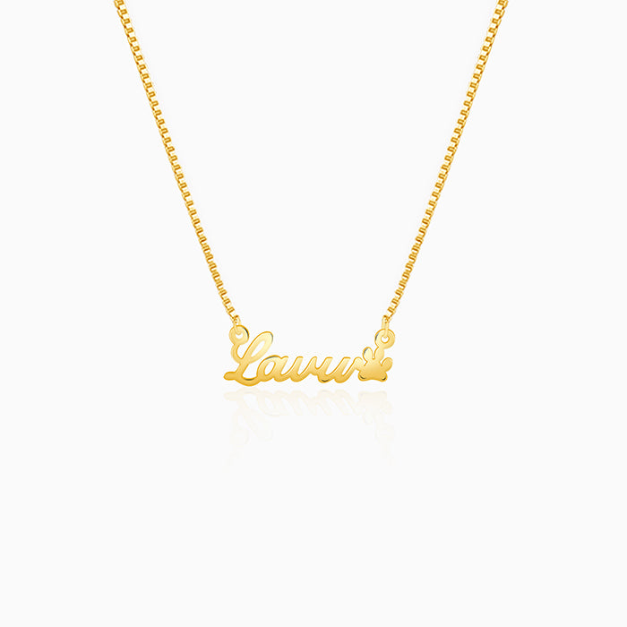 Golden Personalised Dog Lover Necklace