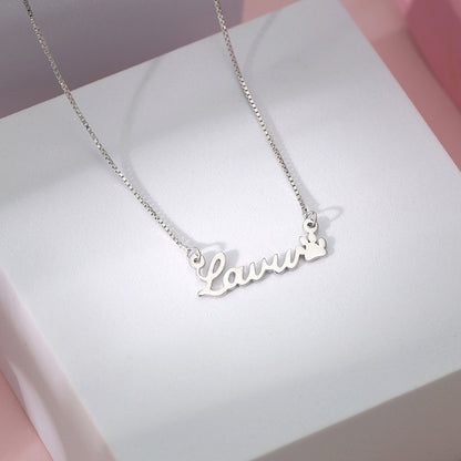 Silver Personalised Dog Lover Necklace