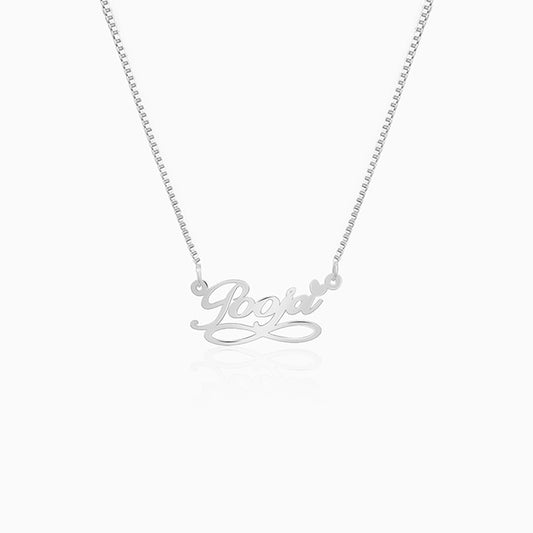 Silver Personalised Infinite Moments Necklace