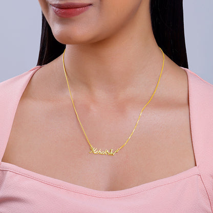 Golden Personalised Queen Necklace