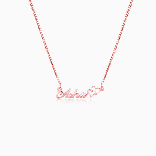 Rose Gold Personalised Dual Heart Necklace