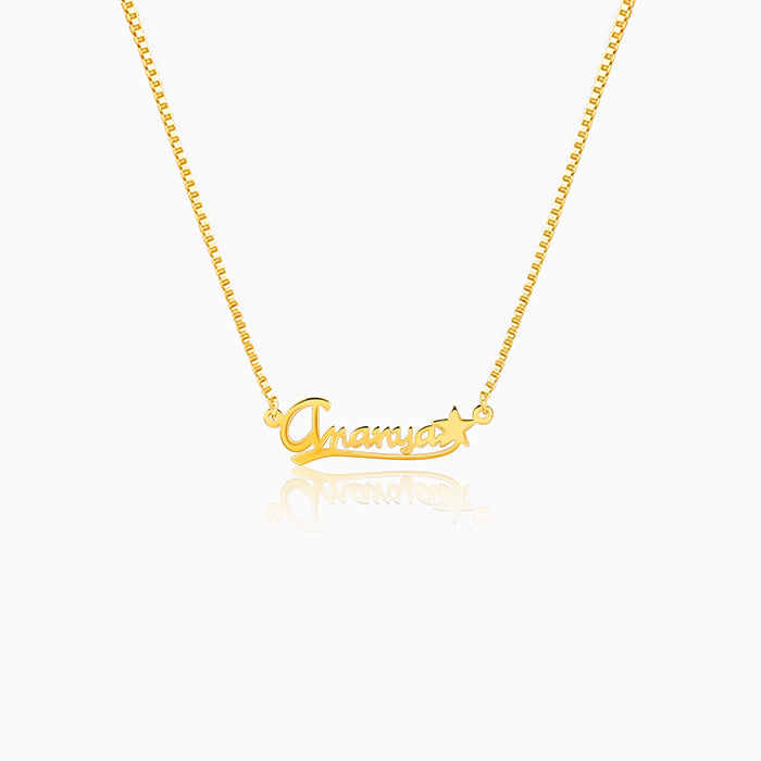 Golden Personalised Star Necklace