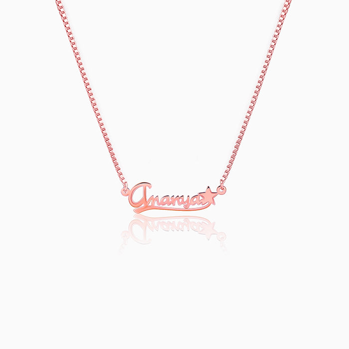 Rose Gold Personalised Star Necklace