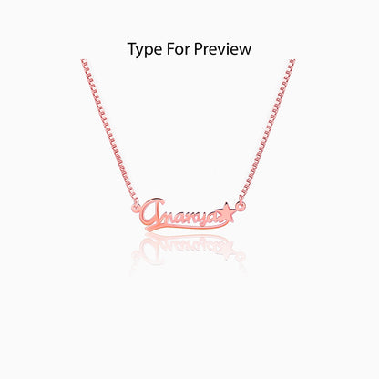 Rose Gold Personalised Star Necklace