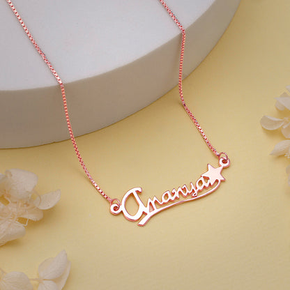 Rose Gold Personalised Star Necklace