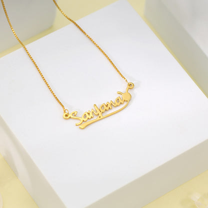 Golden Personalised Bunny Necklace