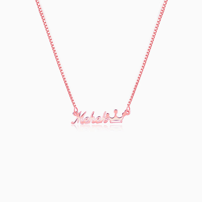 Rose Gold Personalised Queen Necklace