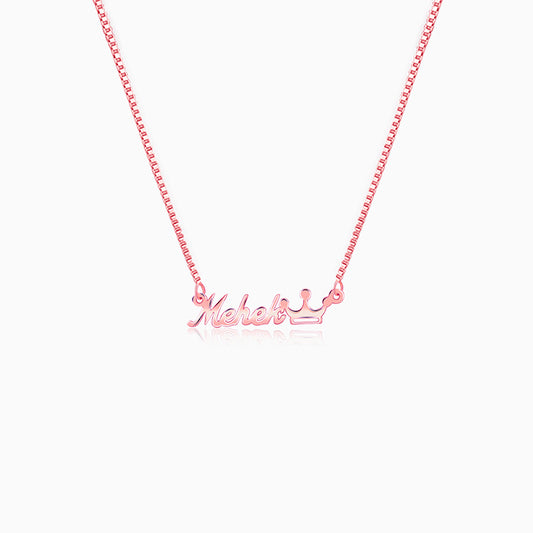 Rose Gold Personalised Queen Necklace