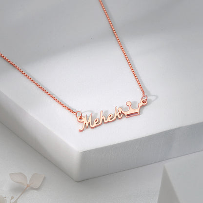 Rose Gold Personalised Queen Necklace