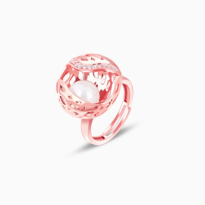 Rose Gold Warm Embrace Statement Ring