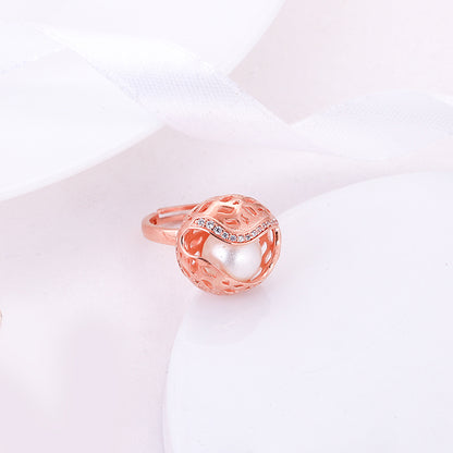 Rose Gold Warm Embrace Statement Ring