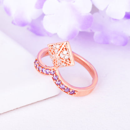 Rose Gold Louvre Inspired Ring