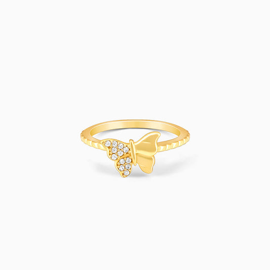 Golden Fluttery Wings Ring