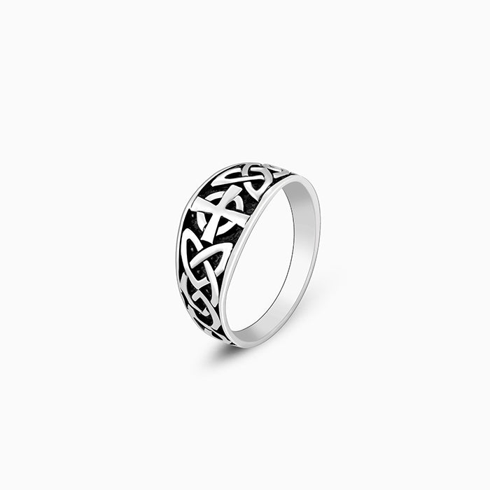 Oxidised Silver Classic Cross Ring For Him – GIVA Jewellery