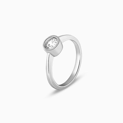 Silver Zircon Shine Ring