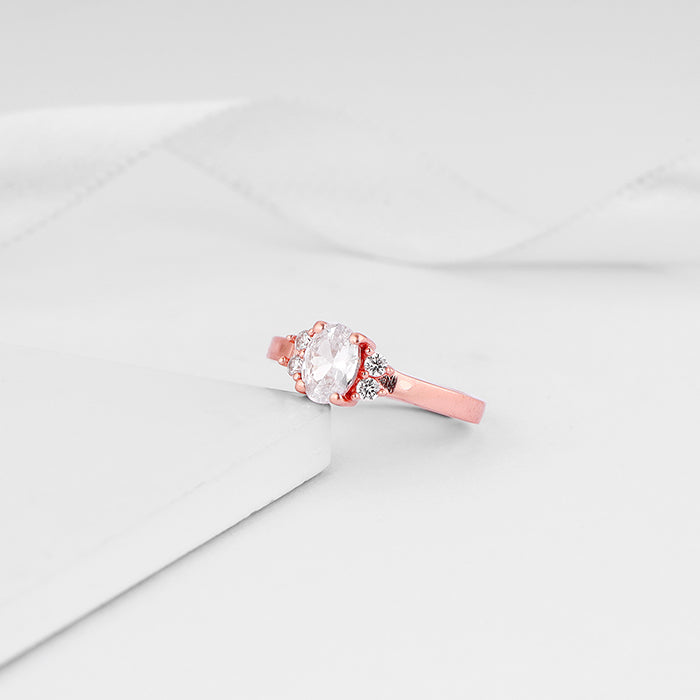 Rose Gold Oval Elegance Ring