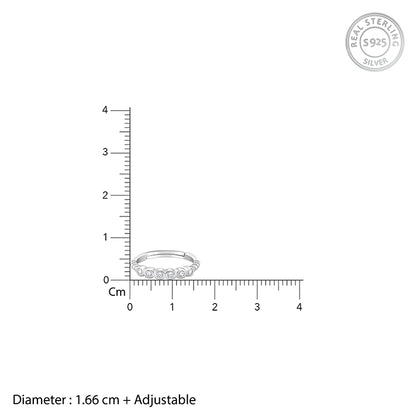Silver Circular Zirconia Ring