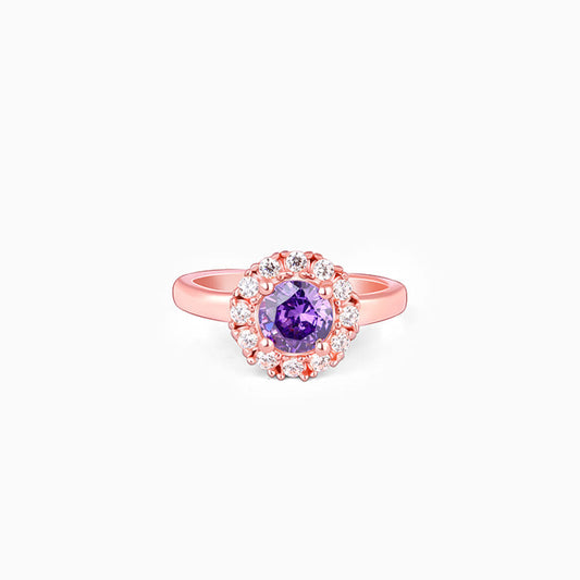 Rose Gold Amethyst Radiance Ring