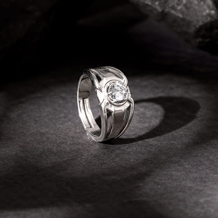Silver Fashionable Ring For Him