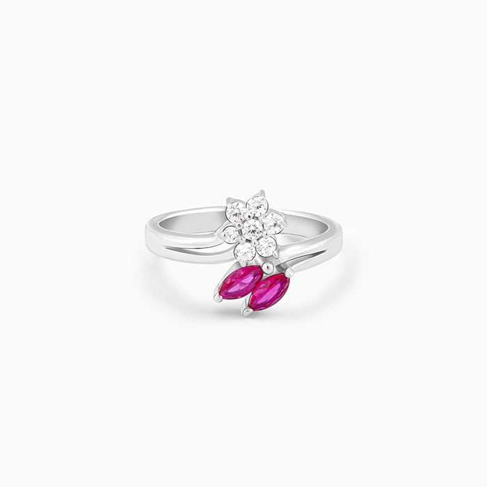 Silver Radiant Blossom Ring