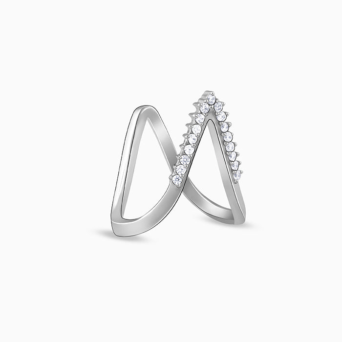 Silver Star-Studded Vanki Ring