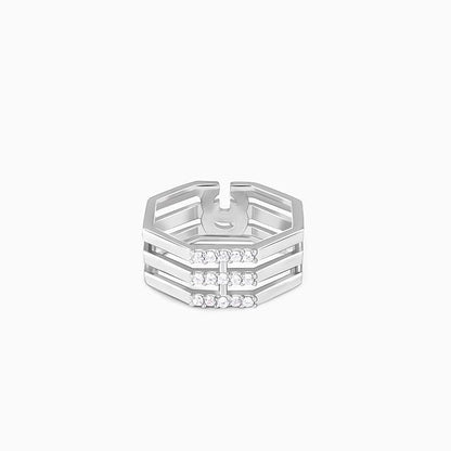 Silver Octagonal Elegance Ring