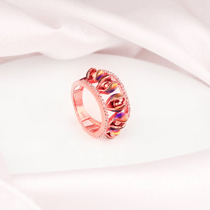 Rose Gold Bell Mallow Bud Ring