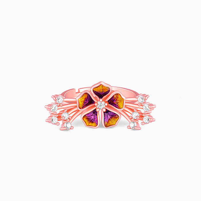 Rose Gold Bell Mallow Crest Ring