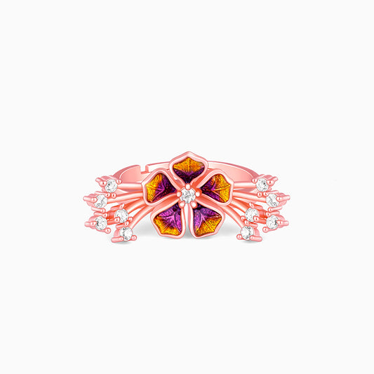 Rose Gold Bell Mallow Crest Ring