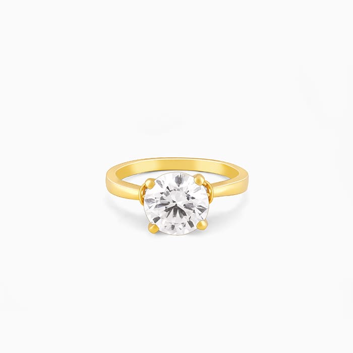 Golden Zircon Ring