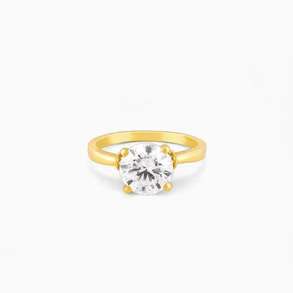 Golden Zircon Ring