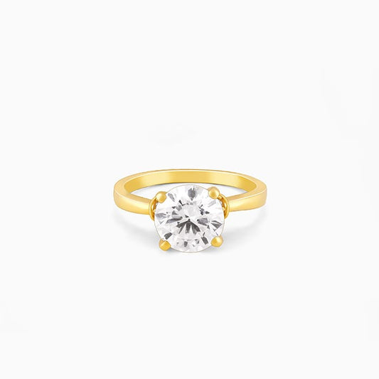 Golden Zircon Ring