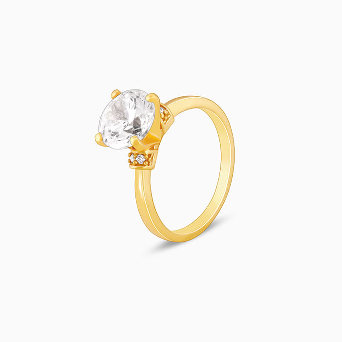 Golden Zircon Ring