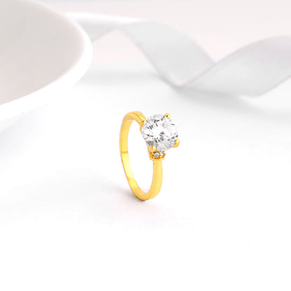 Golden Zircon Ring