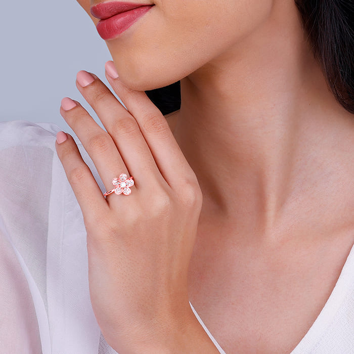 Rose Gold Floret Ring