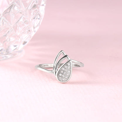 Silver Dancing Petals Ring