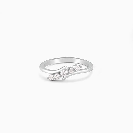 Silver Slanted Ring