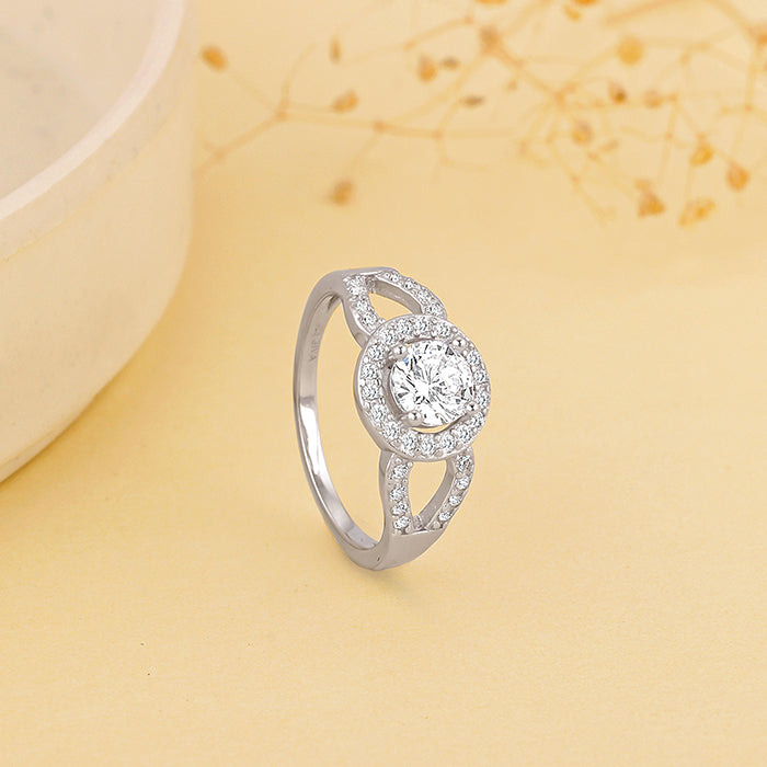 Silver Twilight Rays Ring