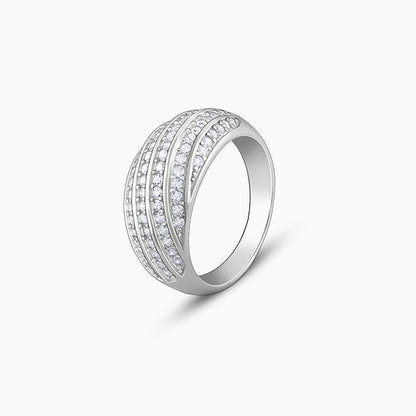 Silver Spired Dome Ring